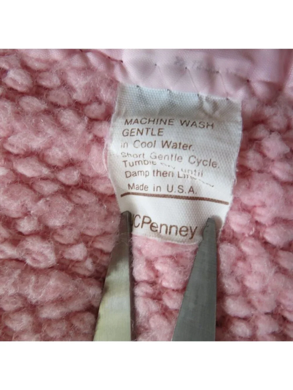 Vintage JCPenney Pink Acrylic Blanket 84